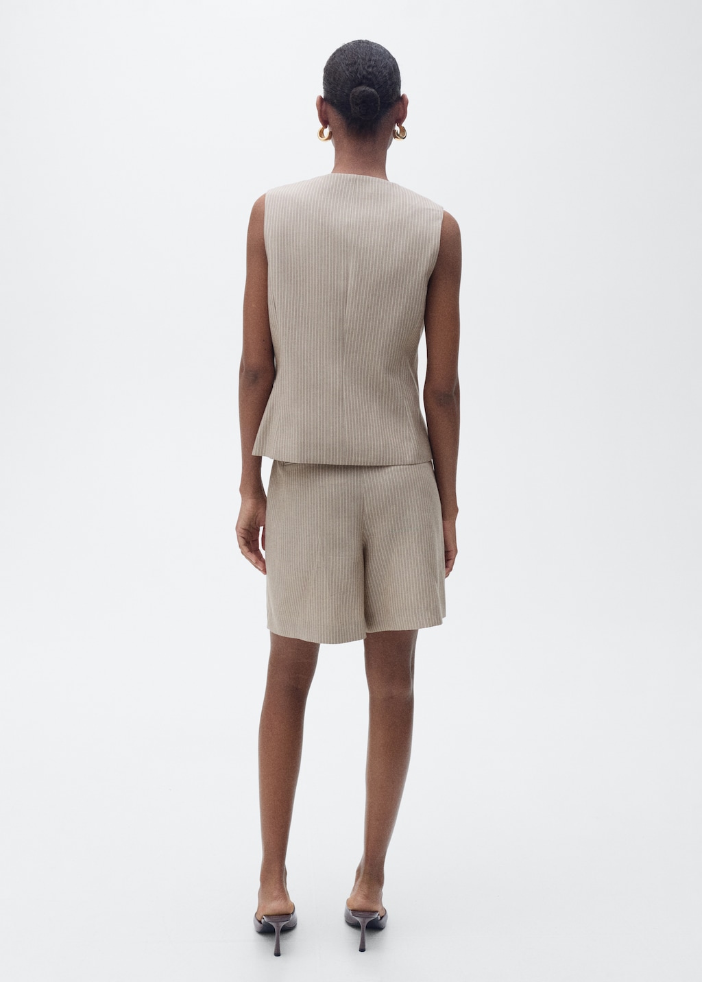 Striped suit bermuda shorts