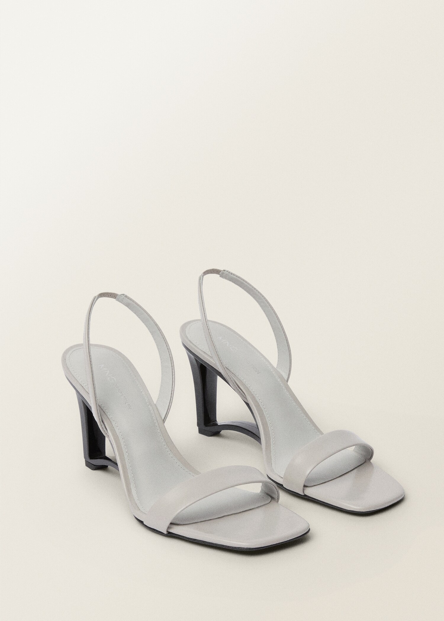 Leather wedge-heel sandals - Medium plane