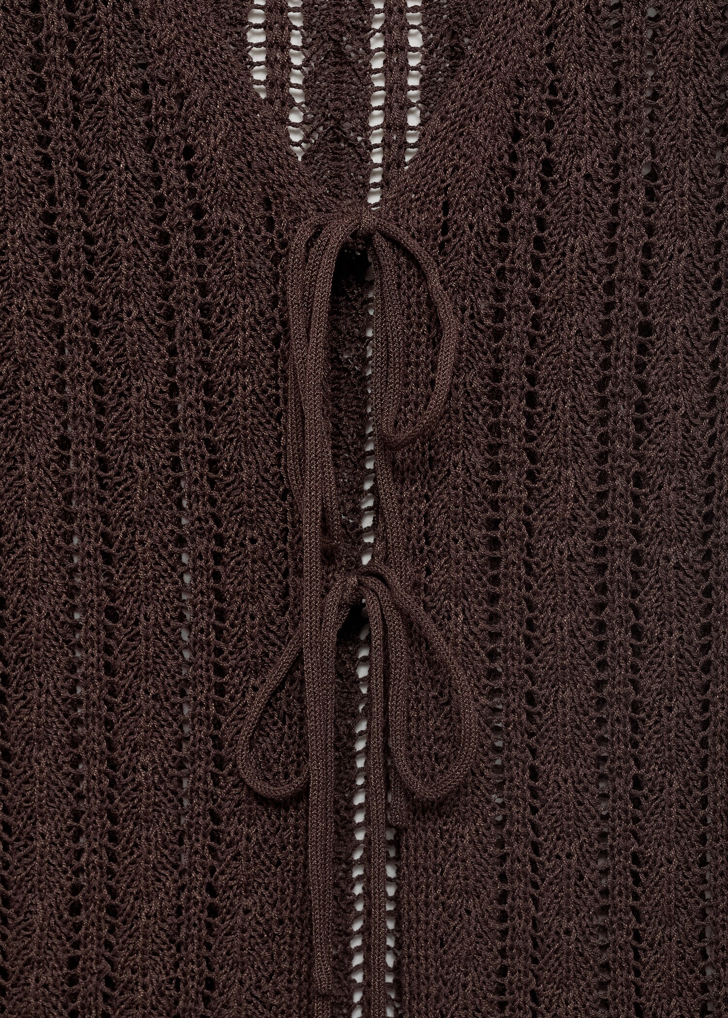 Gilet maglia traforata chiusura fiocchi - Dettaglio dell'articolo 8