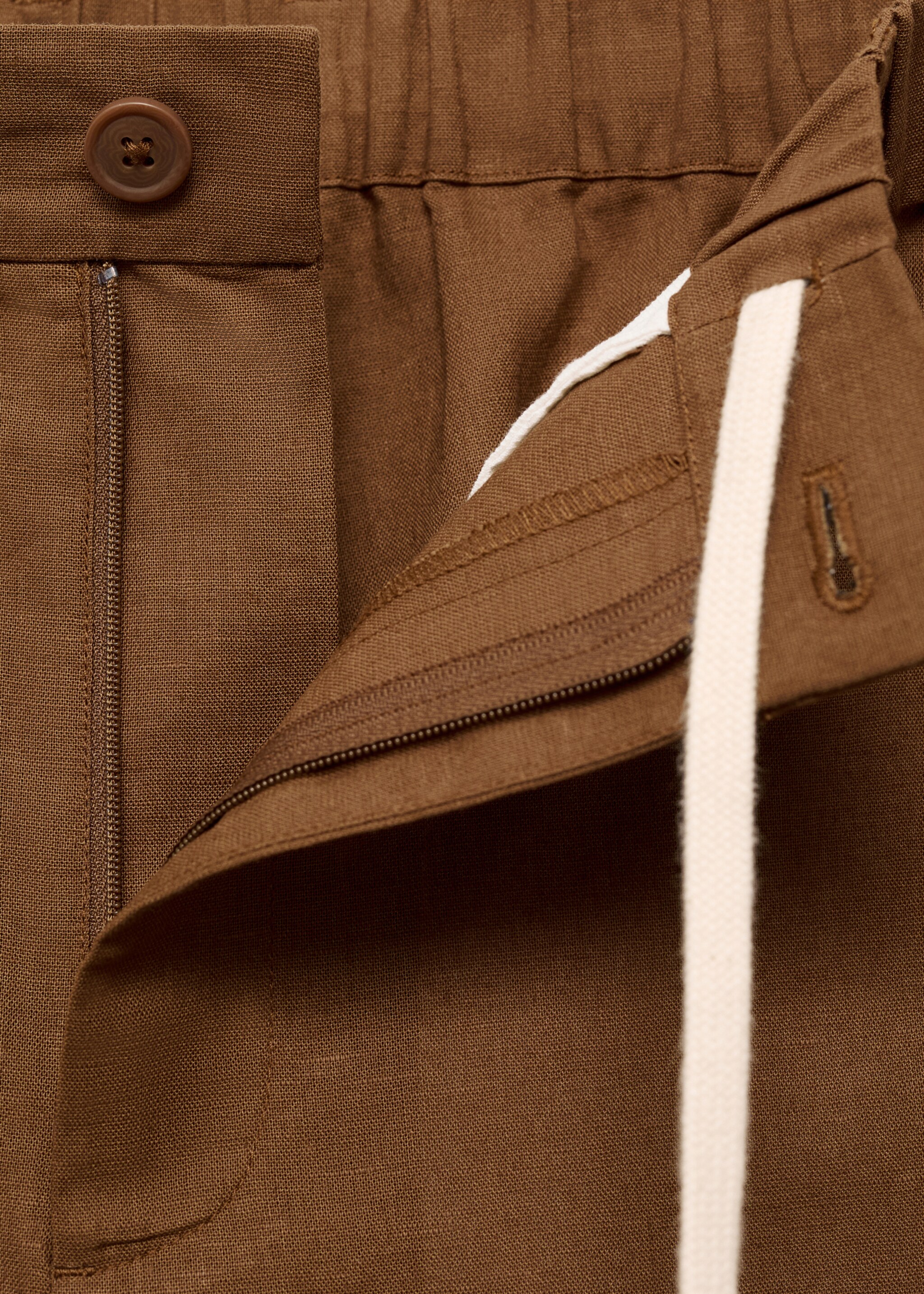 Cotton-linen blend bermuda shorts - Details of the article 0