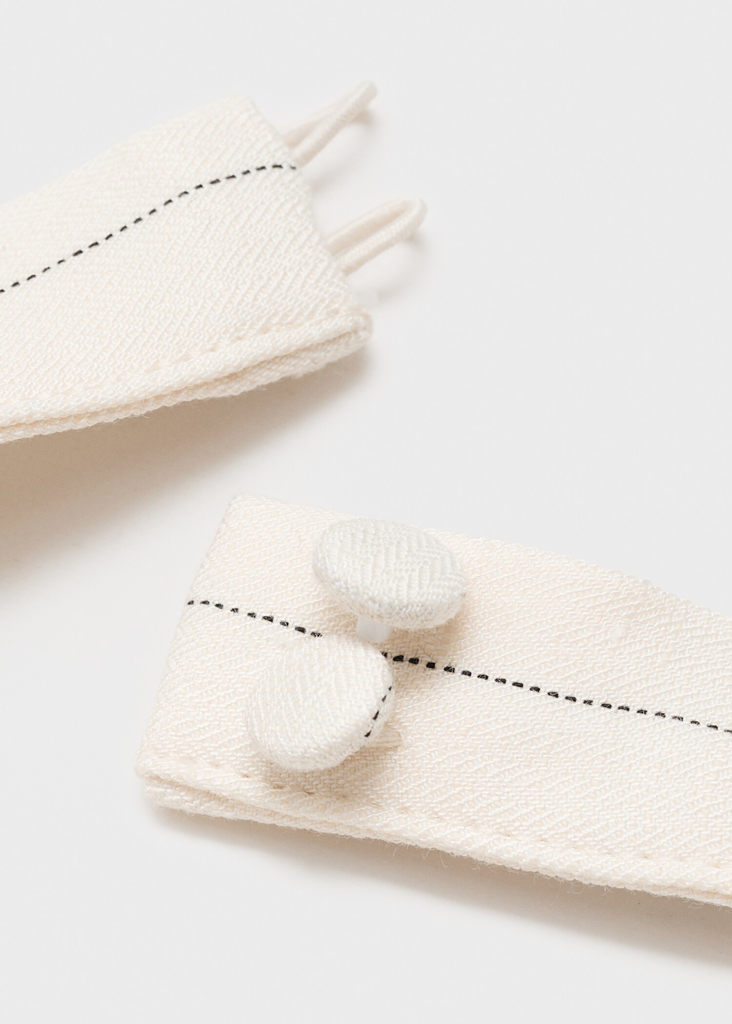 Striped linen-blend halter-neck top - Details of the article 0
