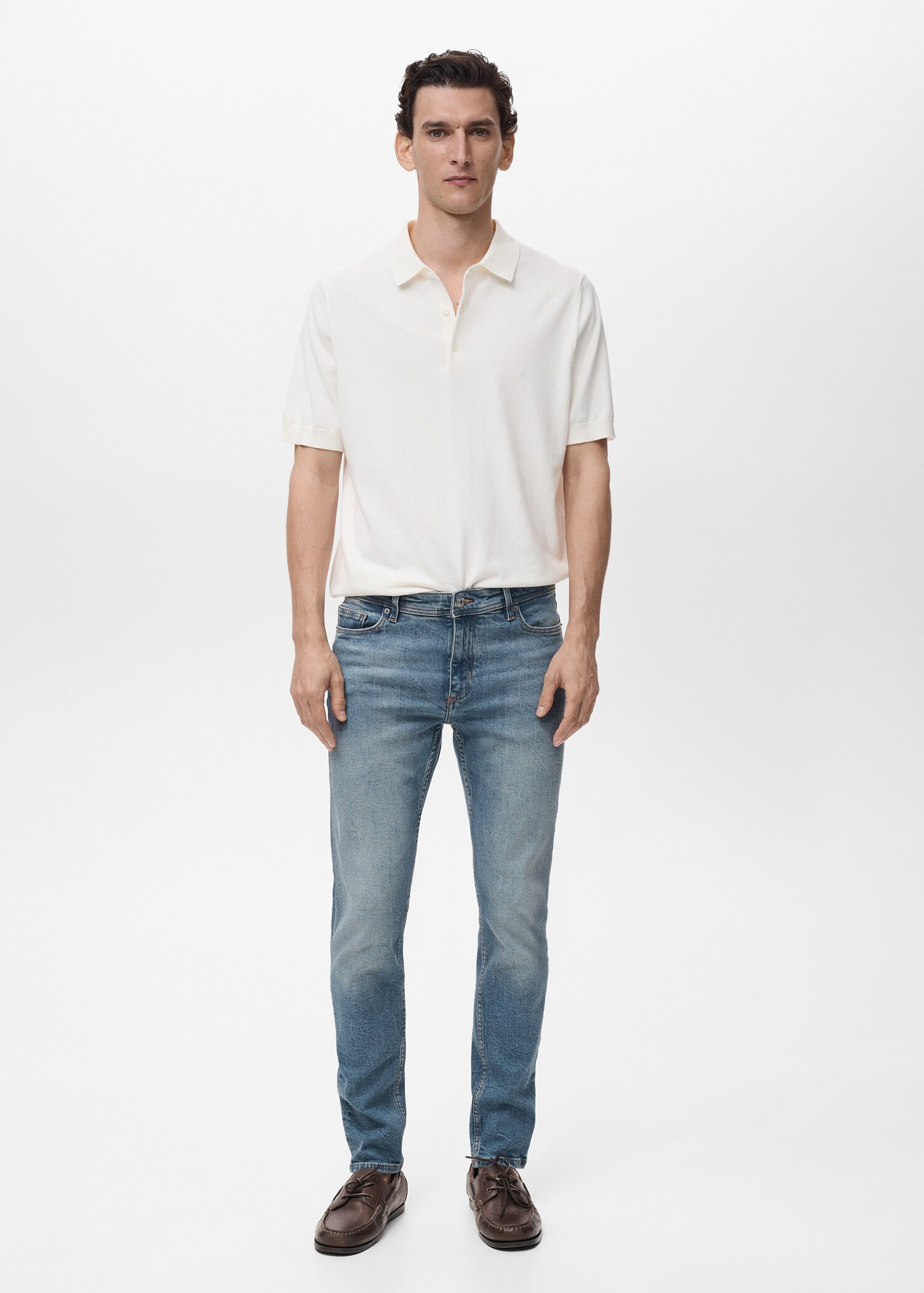 Slim Fit-Jeans Jan im Used-Look mit mittlerer Waschung - Allgemeine Ansicht