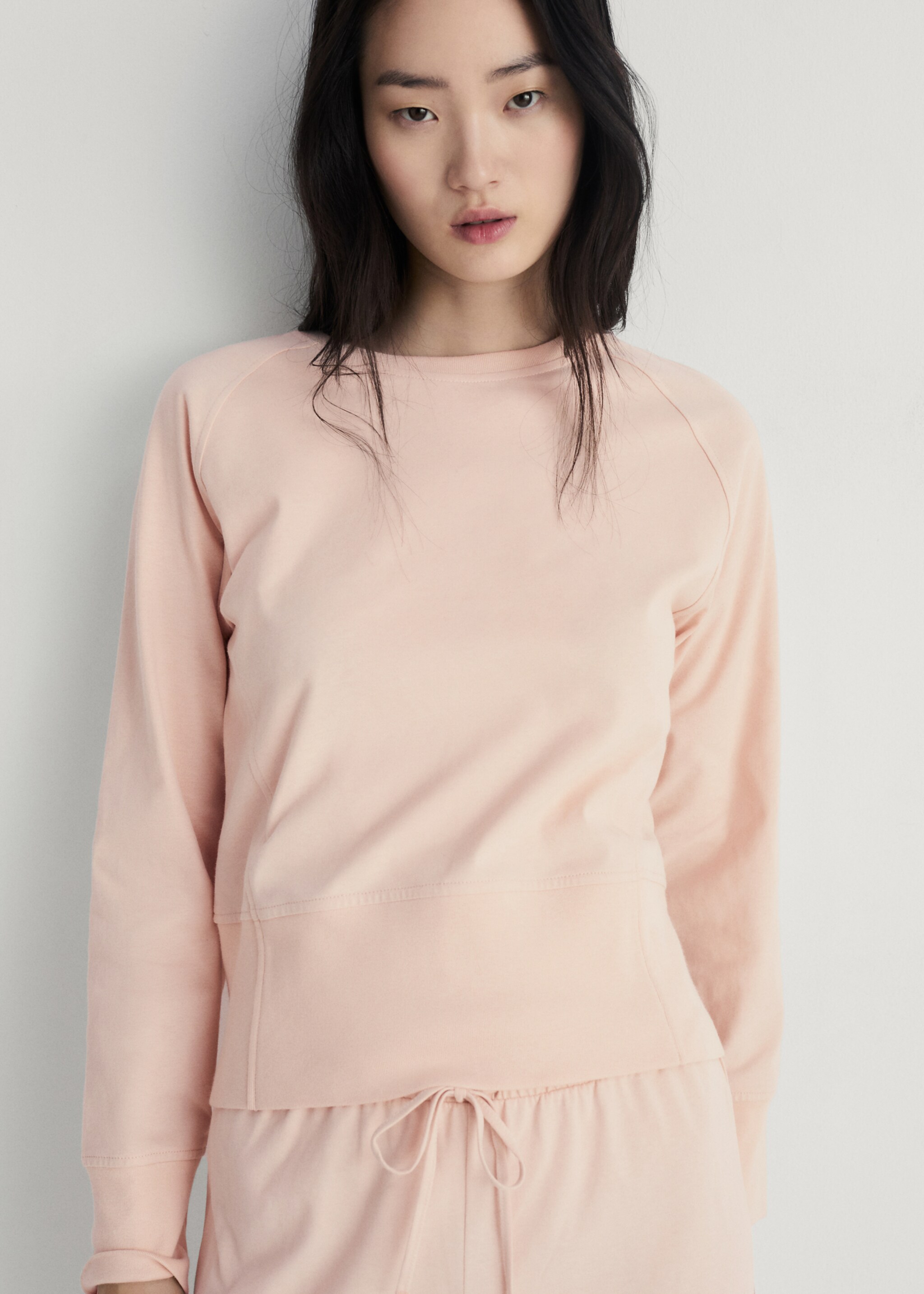 Cotton sweatshirt with soft finish - Medium plane