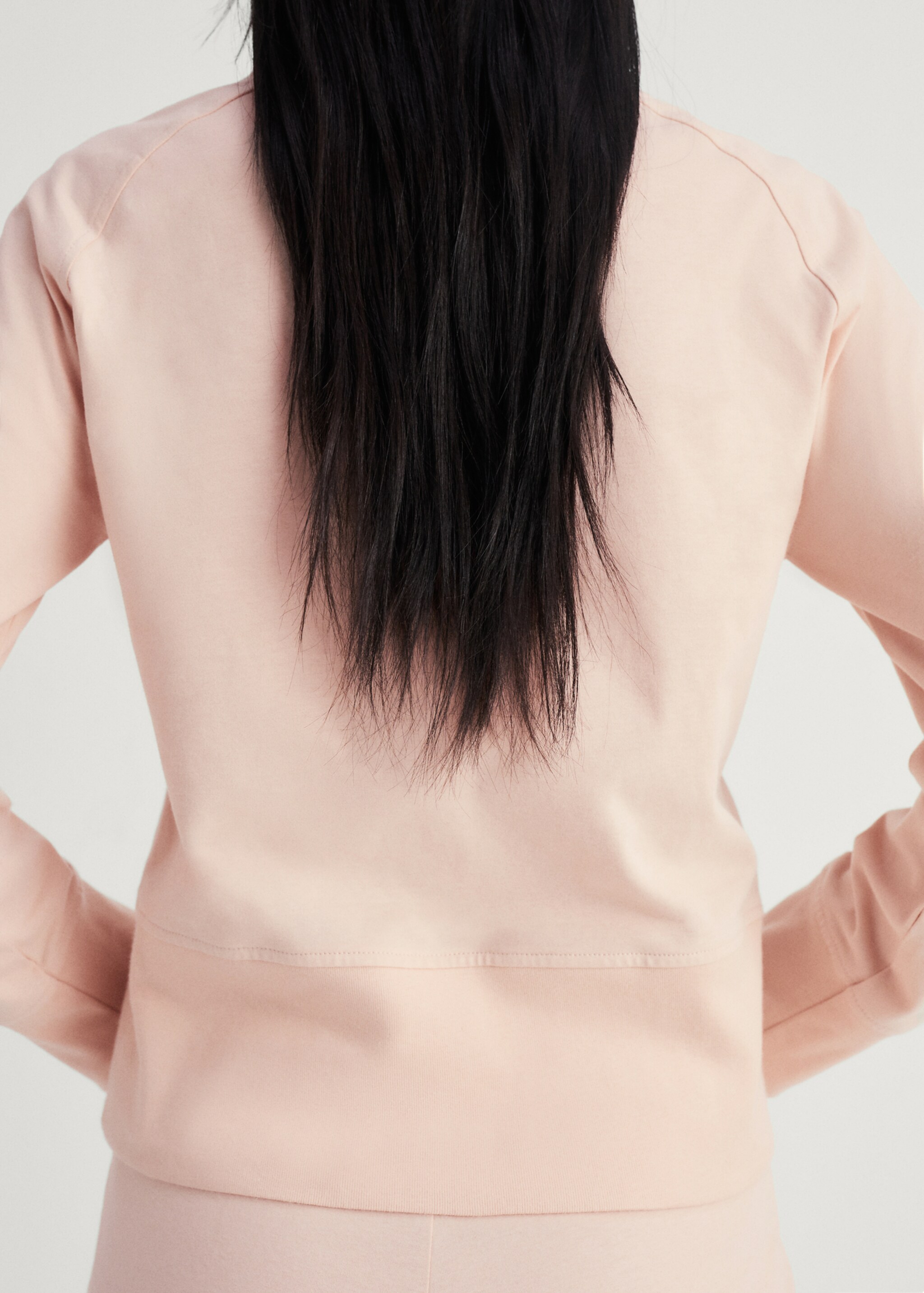 Cotton sweatshirt with soft finish - Reverse of the article