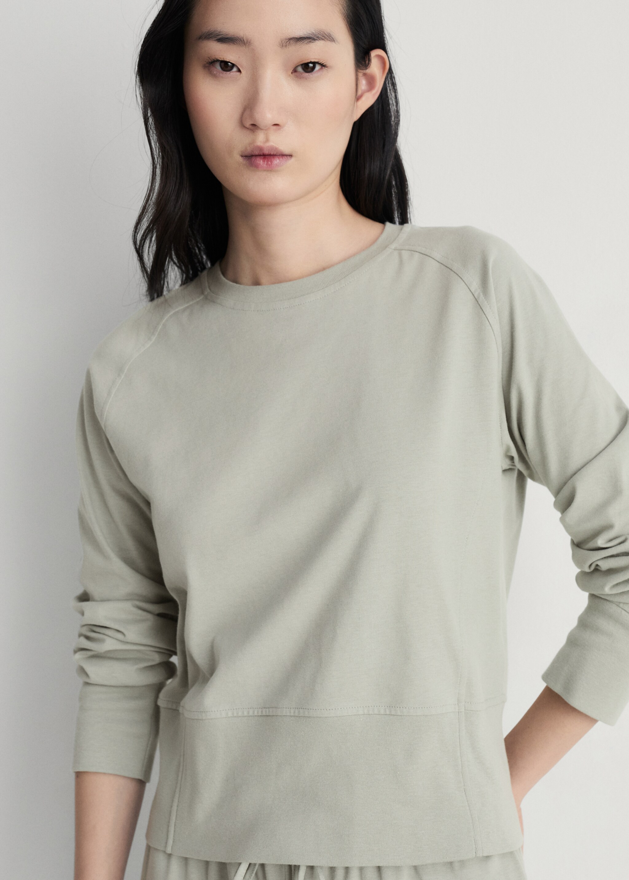 Cotton sweatshirt with soft finish - Medium plane