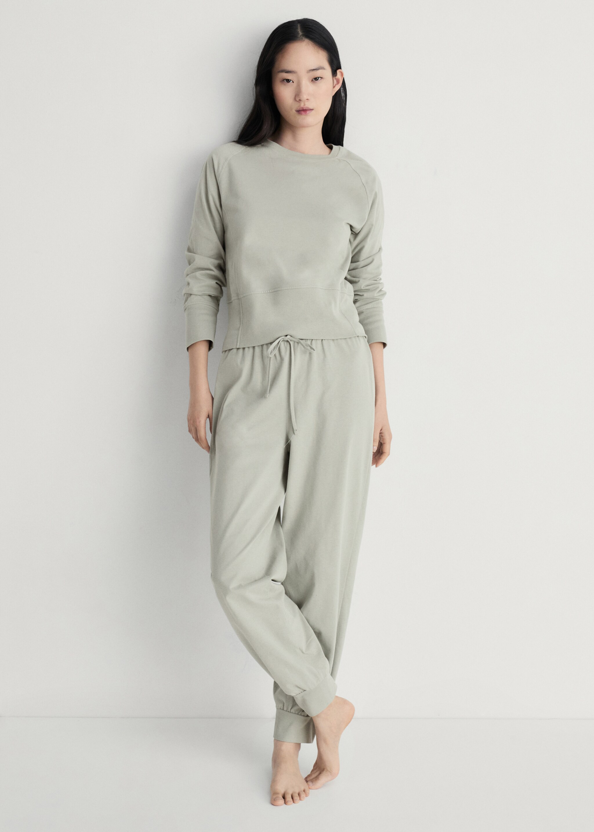 Cotton sweatshirt with soft finish - General plane