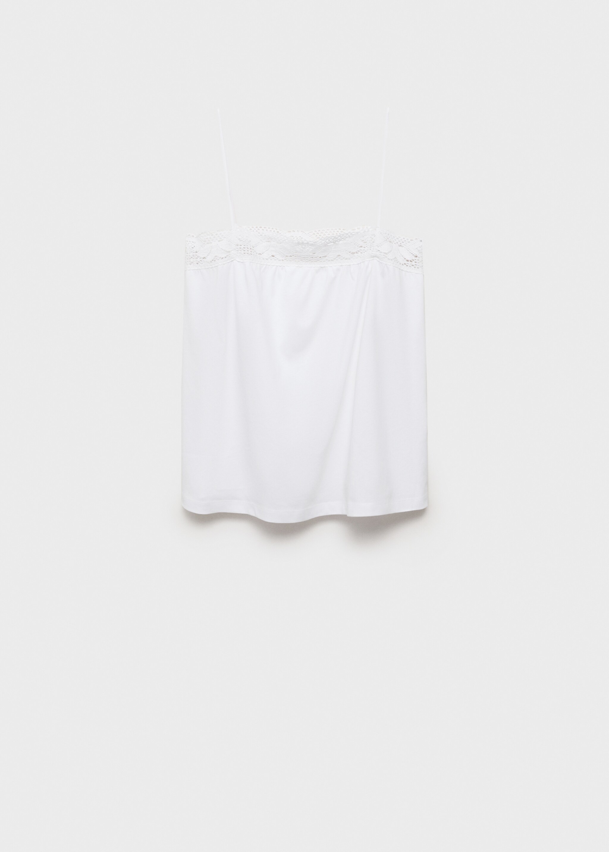 Cotton top with lace detail - Article without model