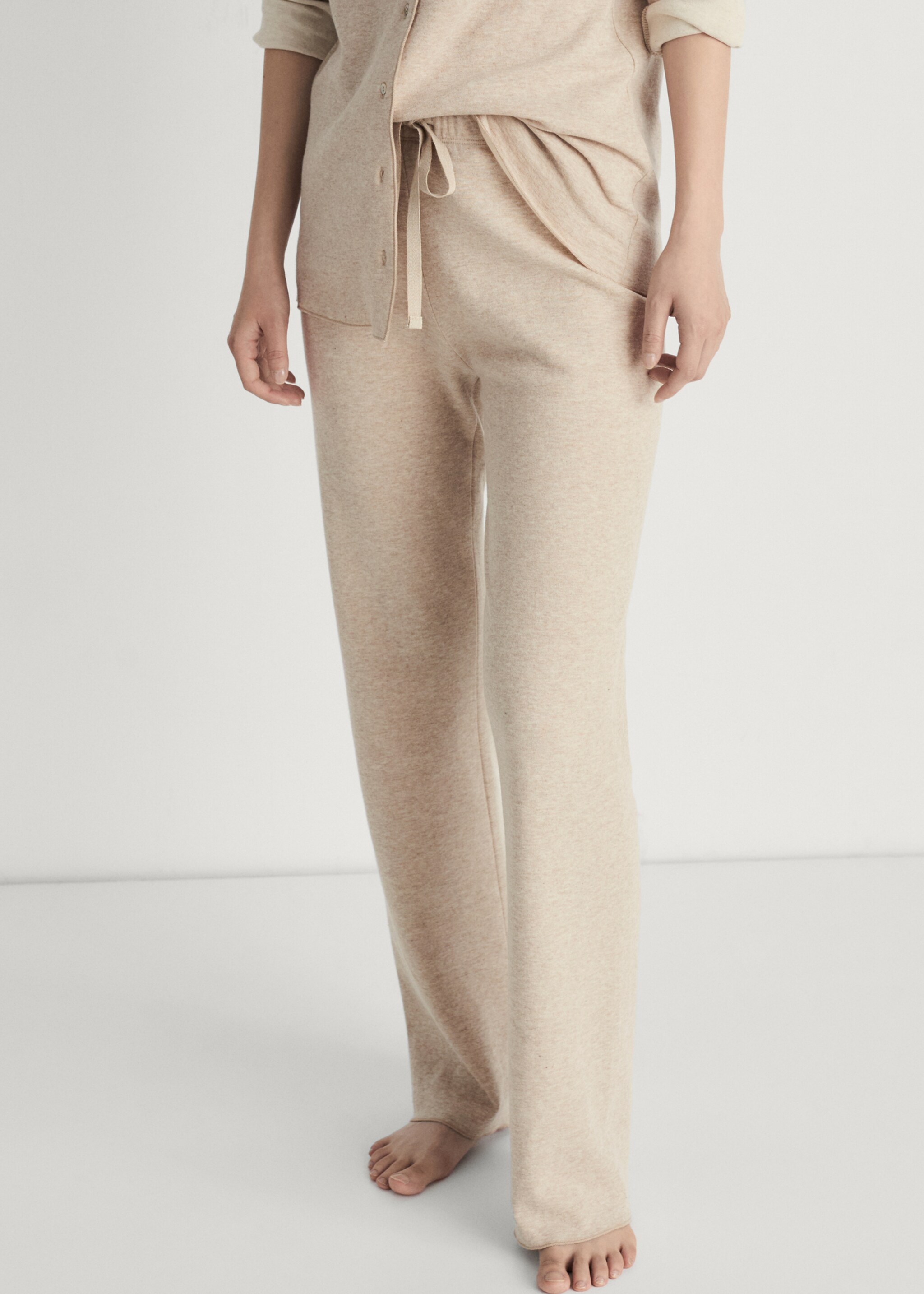 Double-face cotton trousers - Medium plane