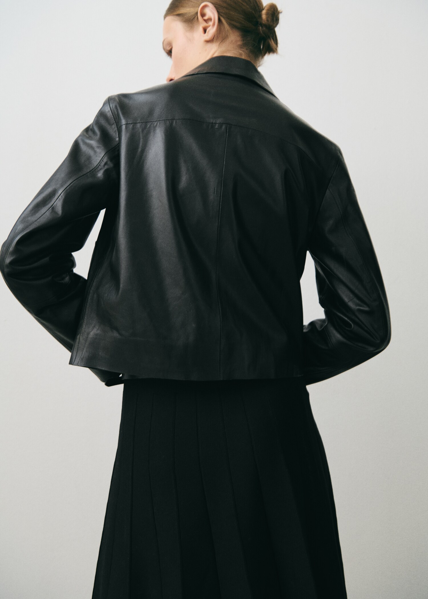 Chaqueta piel botones - Reverso del artículo