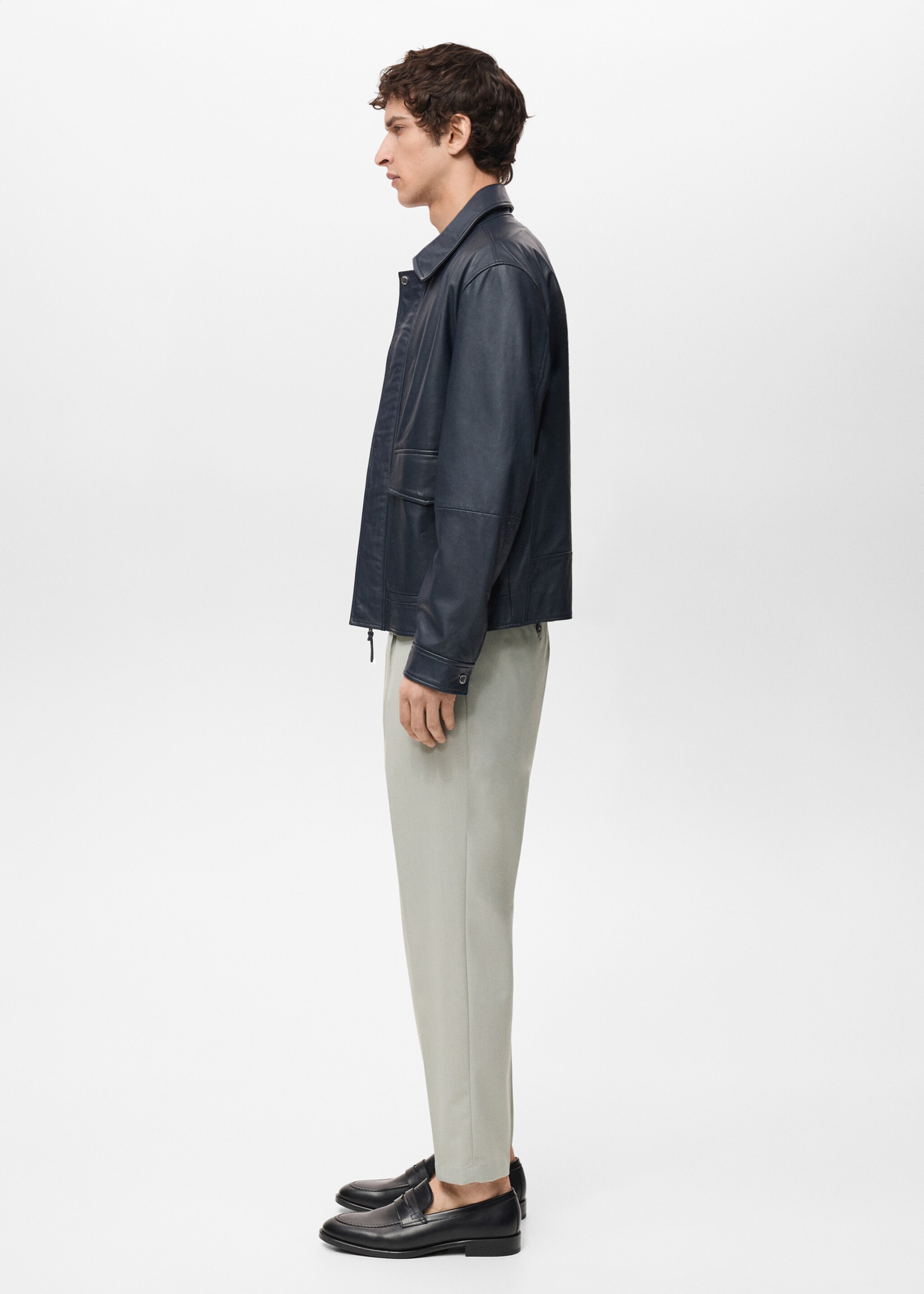 Pantalon laine froide slim-fit pinces - Détail de l'article 2