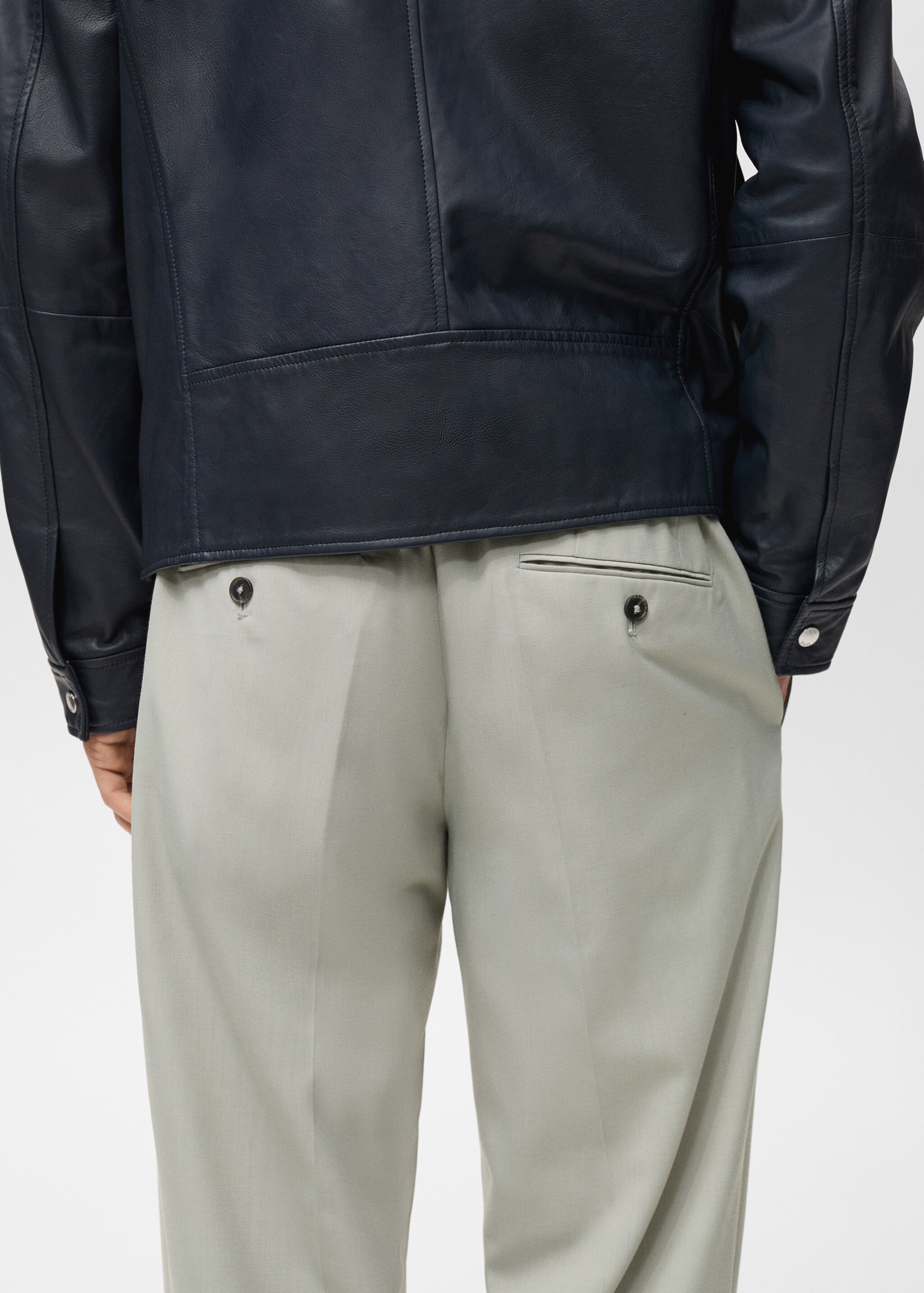 Pantalon laine froide slim-fit pinces - Détail de l'article 3