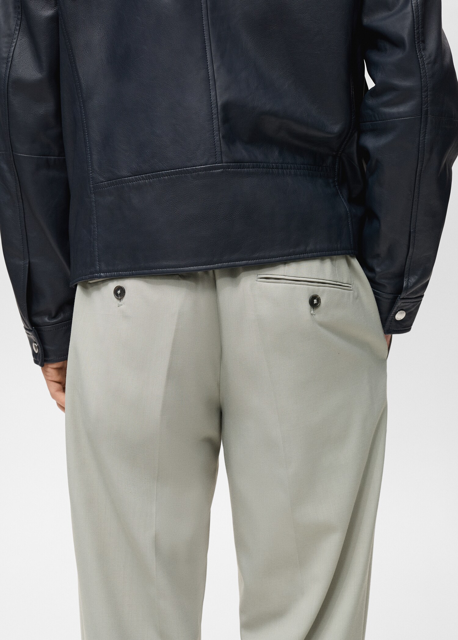 Pantalon laine froide slim-fit pinces - Détail de l'article 3