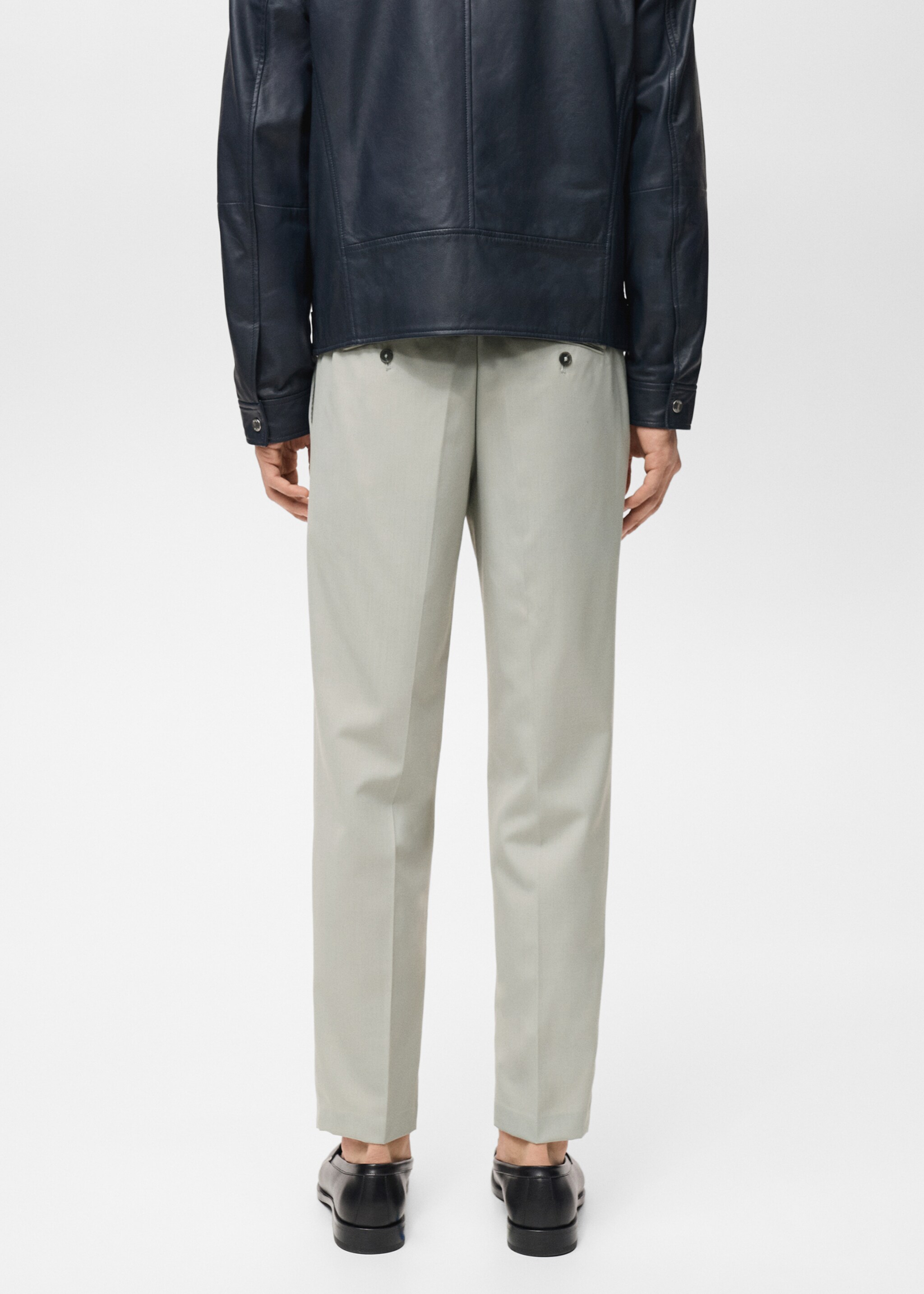 Pantalon laine froide slim-fit pinces - Verso de l’article