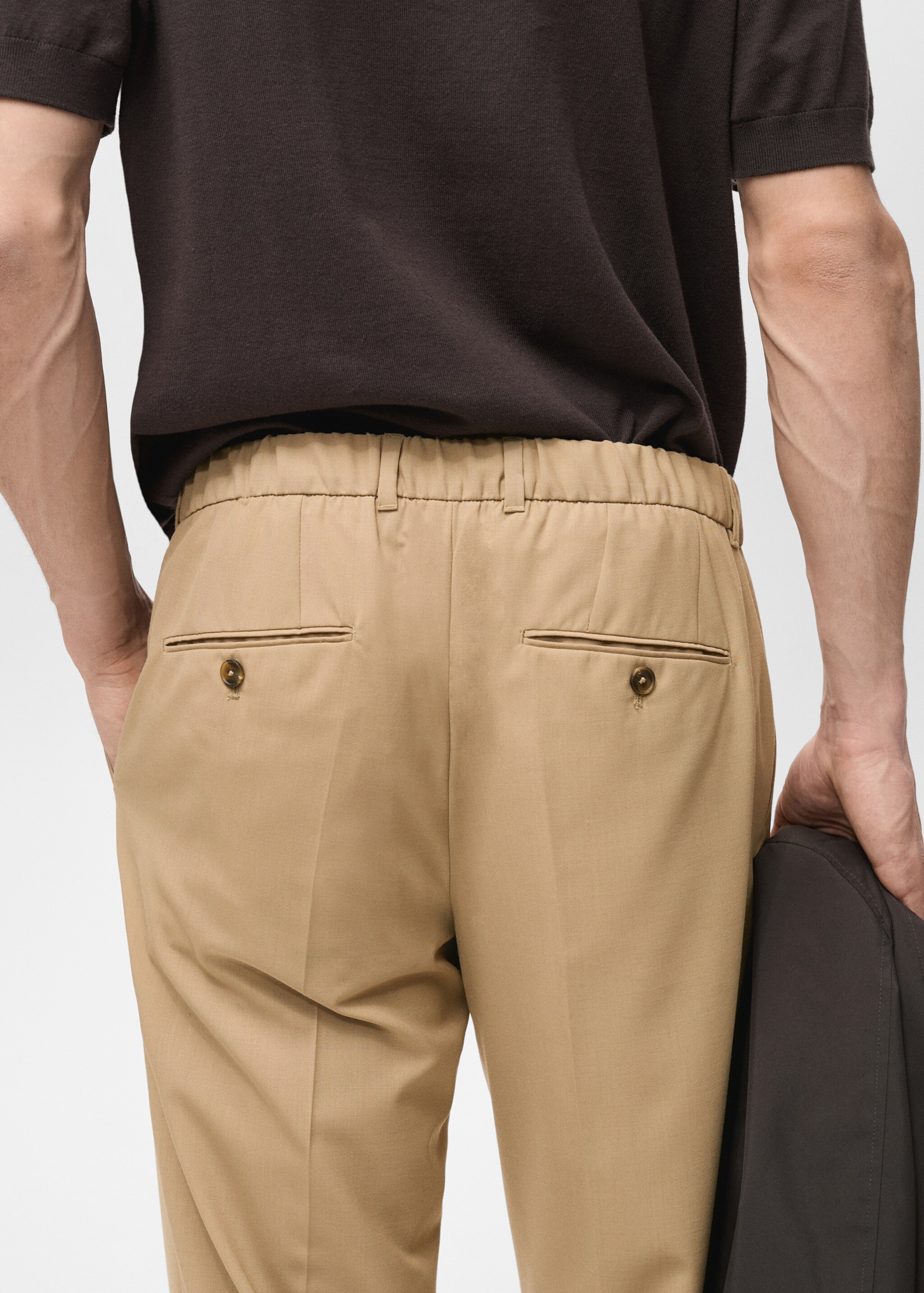 Pantalon laine froide slim-fit pinces - Détail de l'article 3
