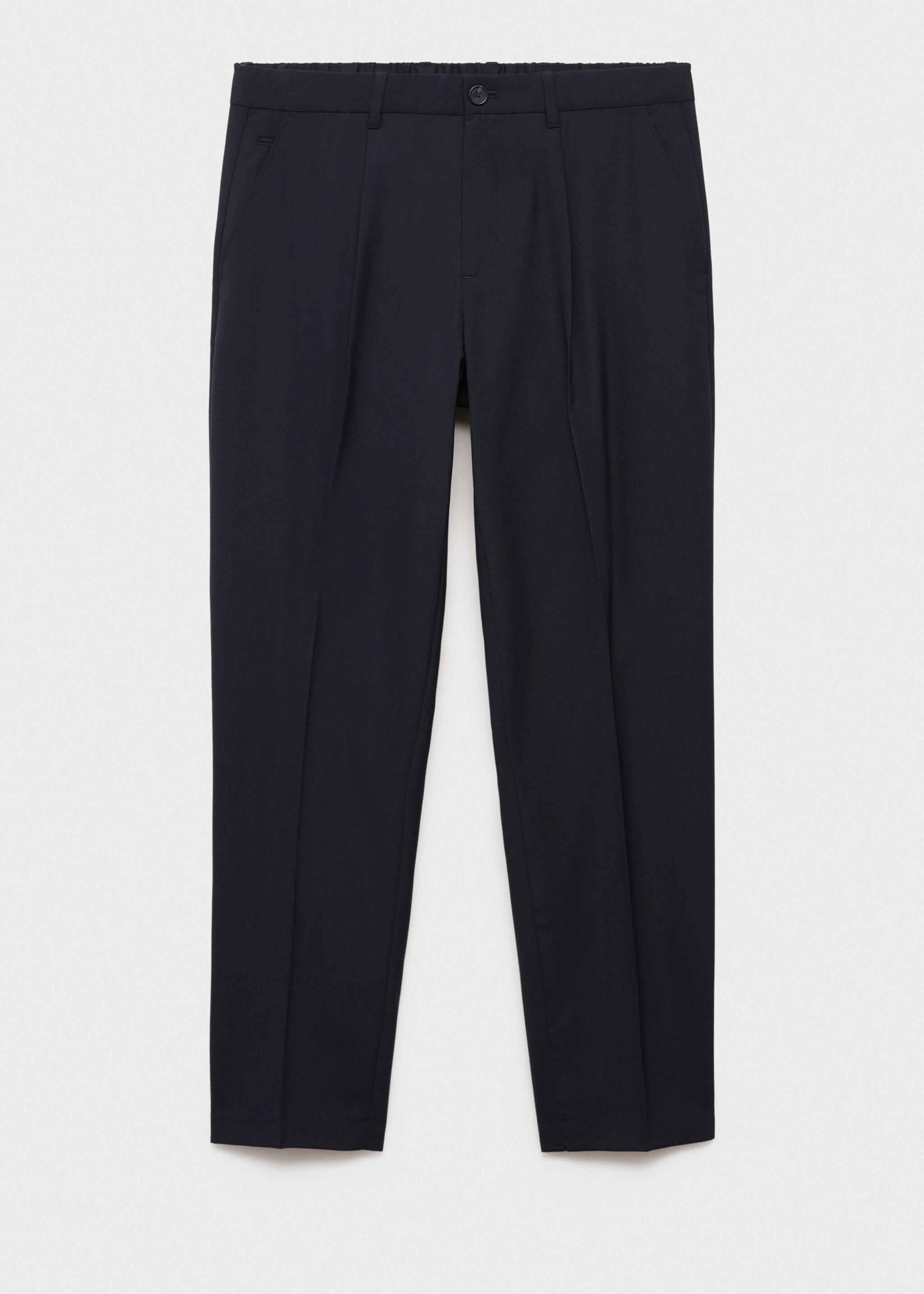 Slim-fit pleated cool wool trousers - Article without model