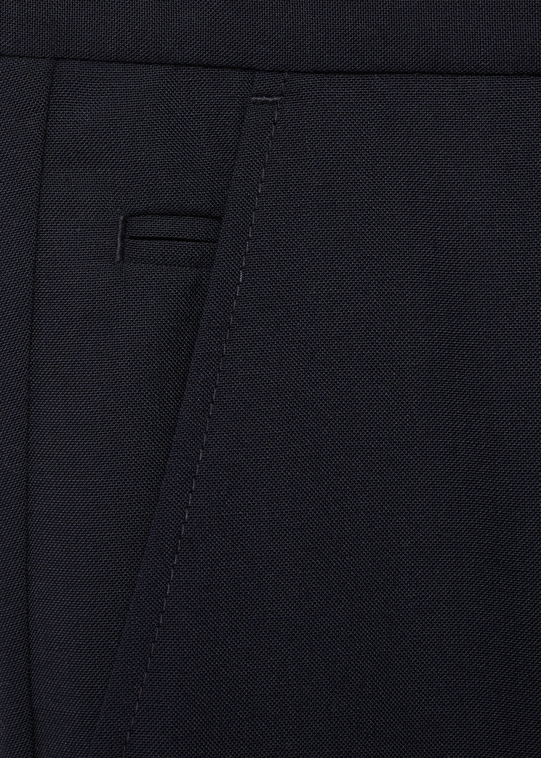 Slim-fit pleated cool wool trousers - Details of the article 0