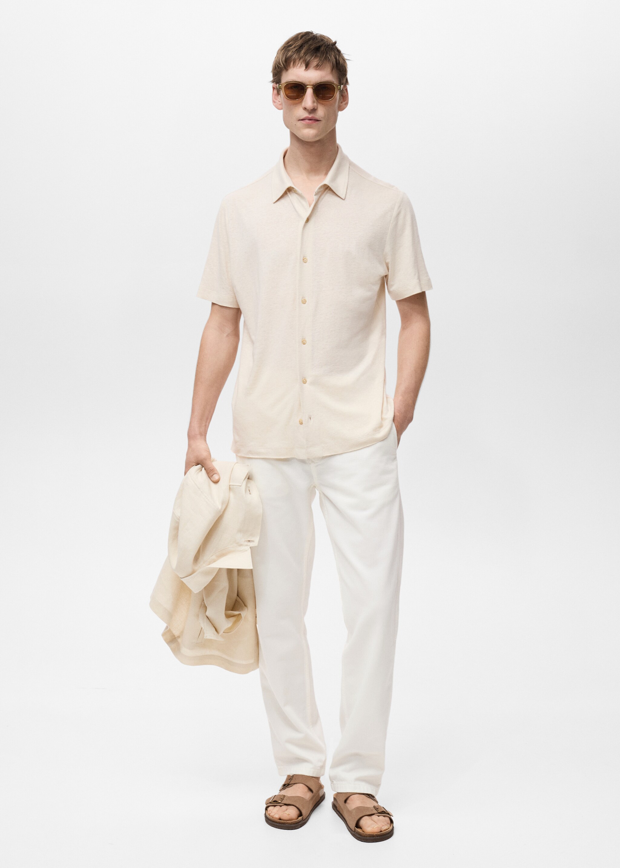 Regular-fit linen shirt - General plane