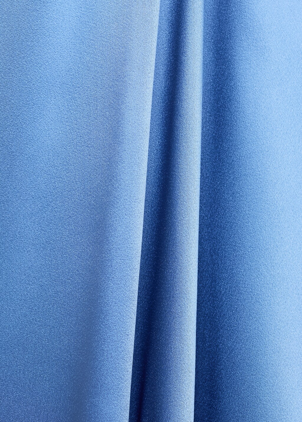 Asymmetrical satin dress with fringes