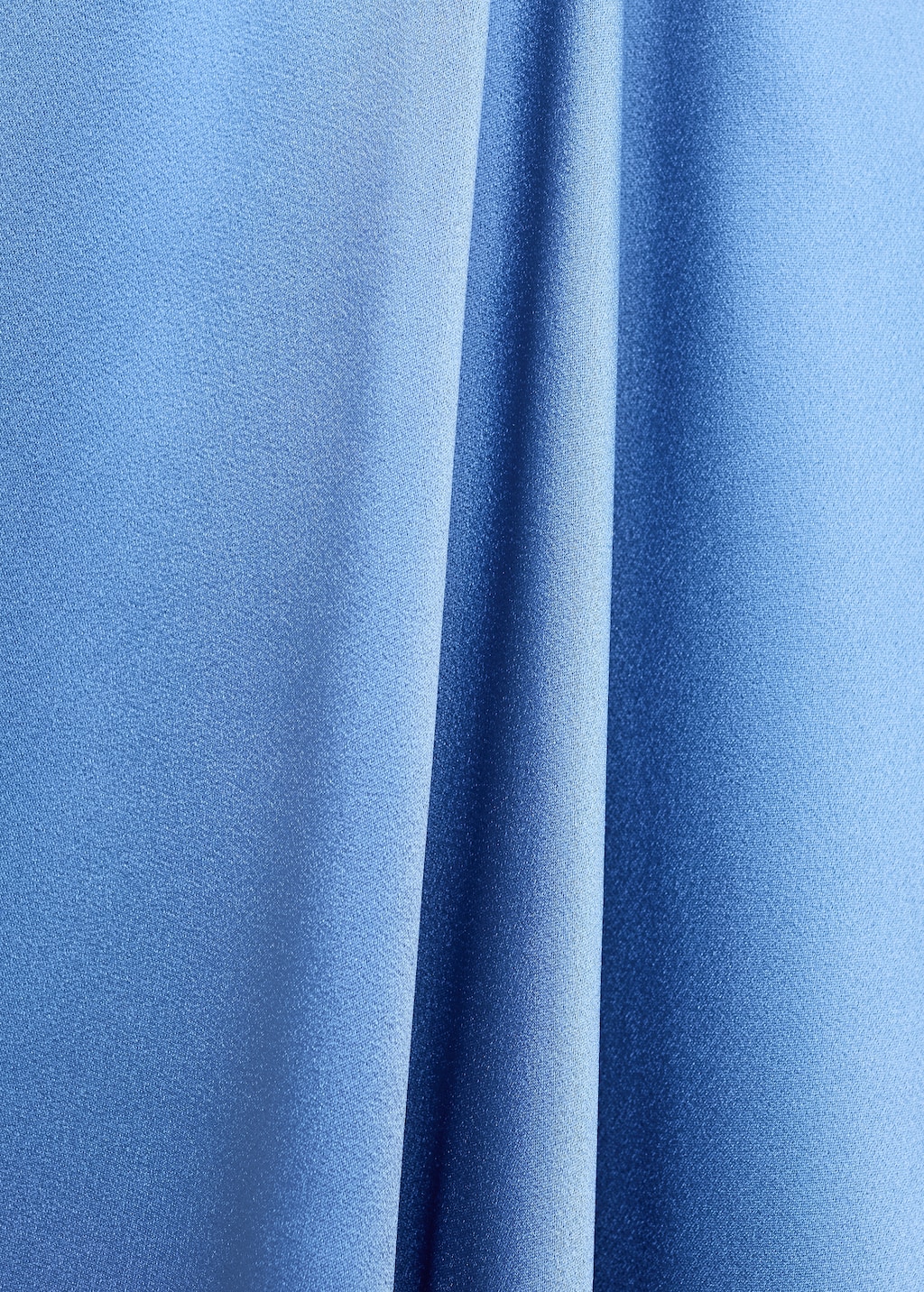 Asymmetrical satin dress with fringes