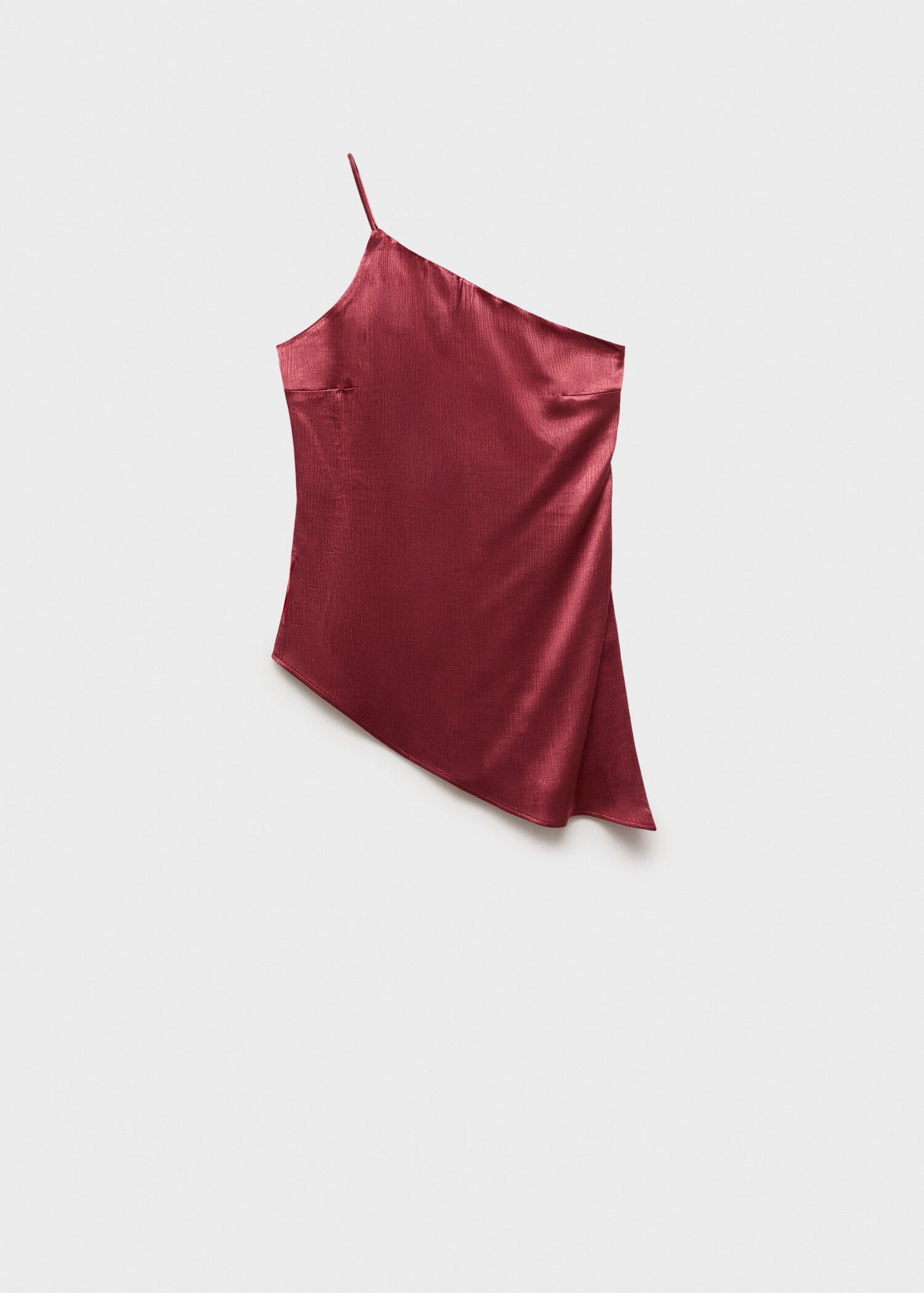 Asymmetrical satin top - Article without model