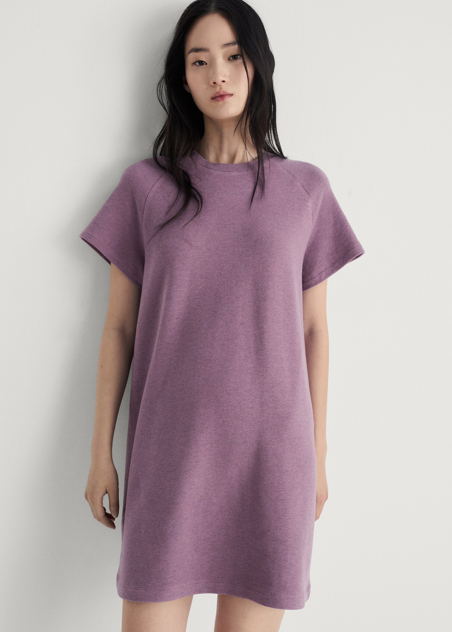 Heather fleece cotton nightgown - Medium plane