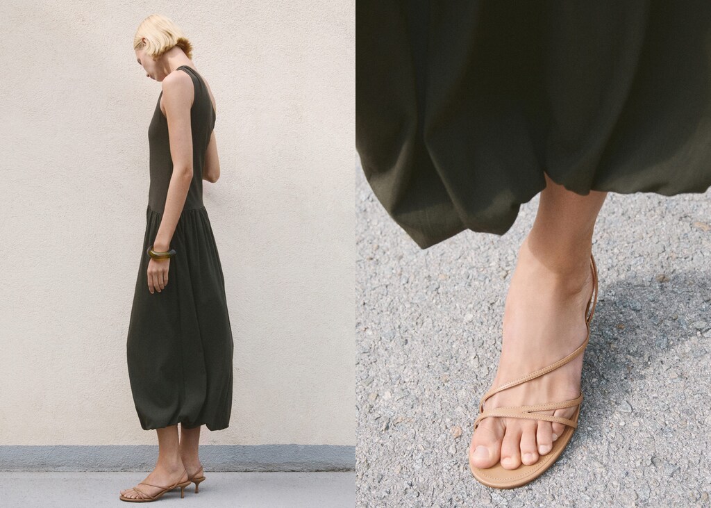 Strappy heeled sandals