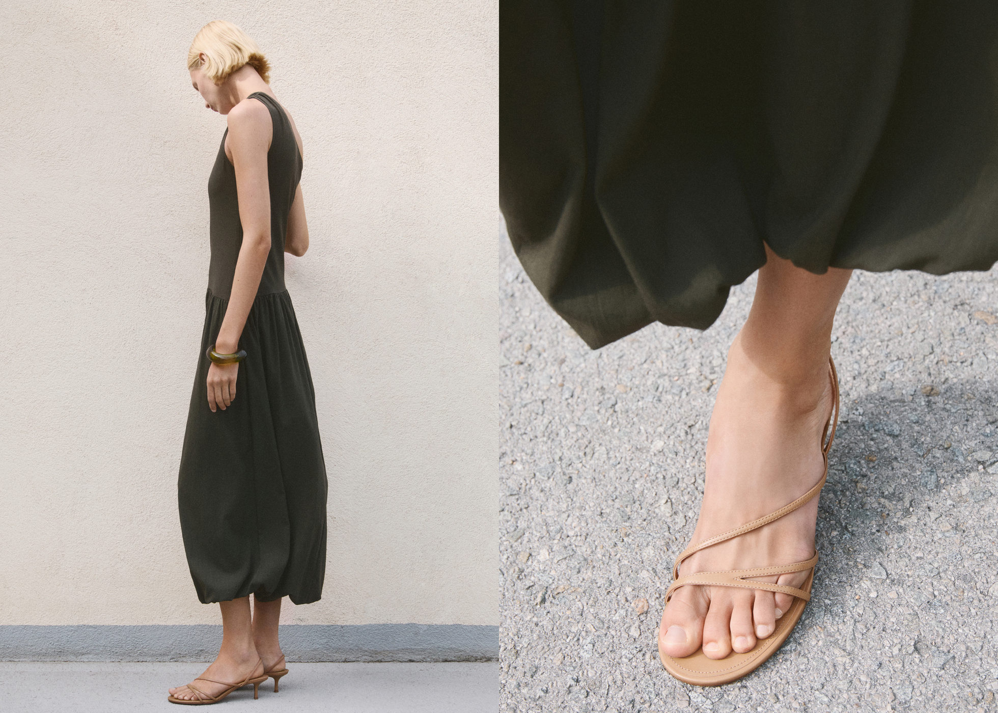 Strappy heeled sandals - Panoramic plane