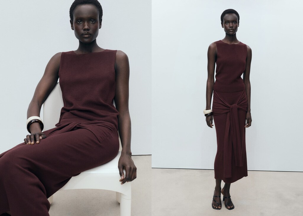 Fine ribbed knit top