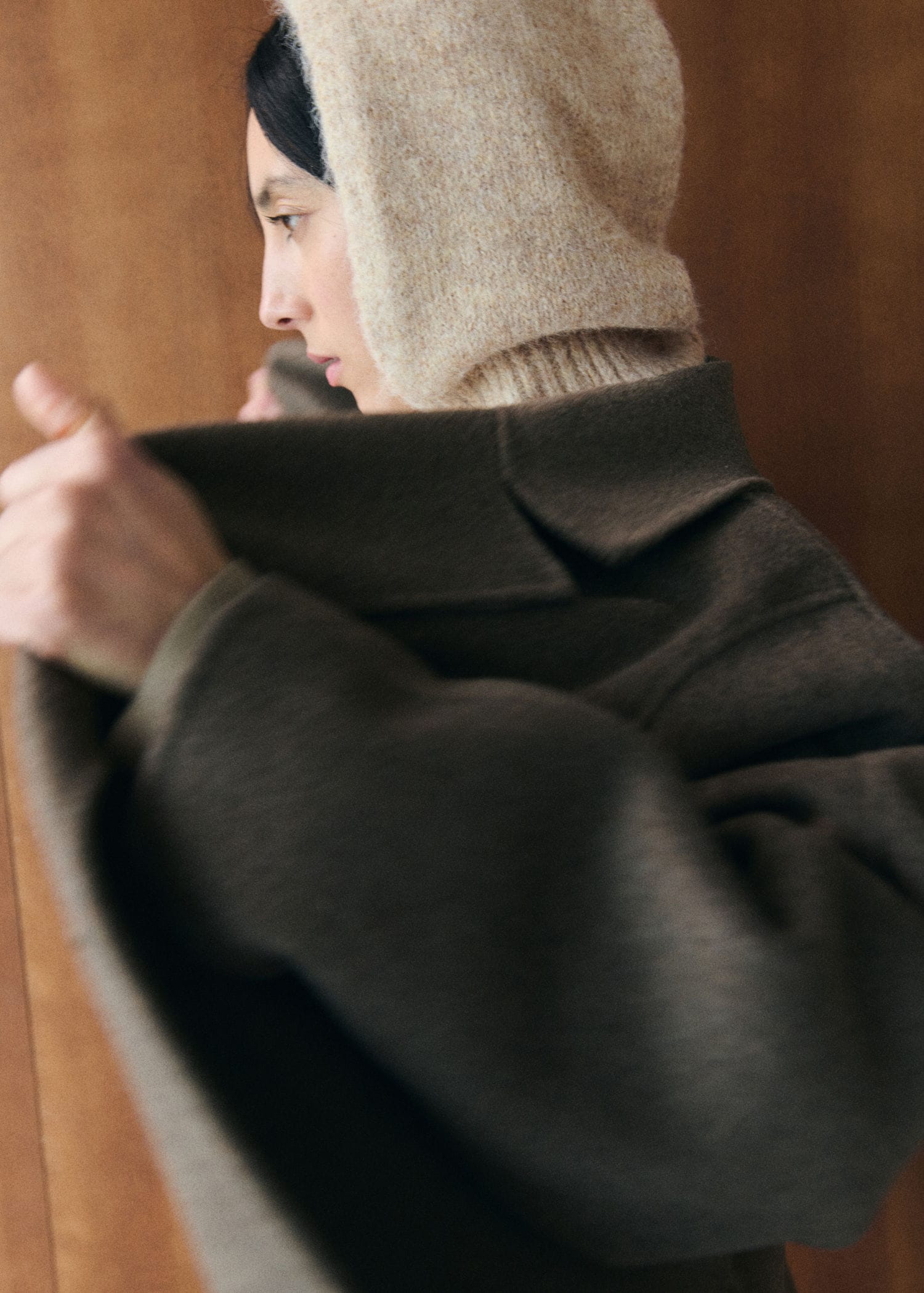 Outfit with balaclava.