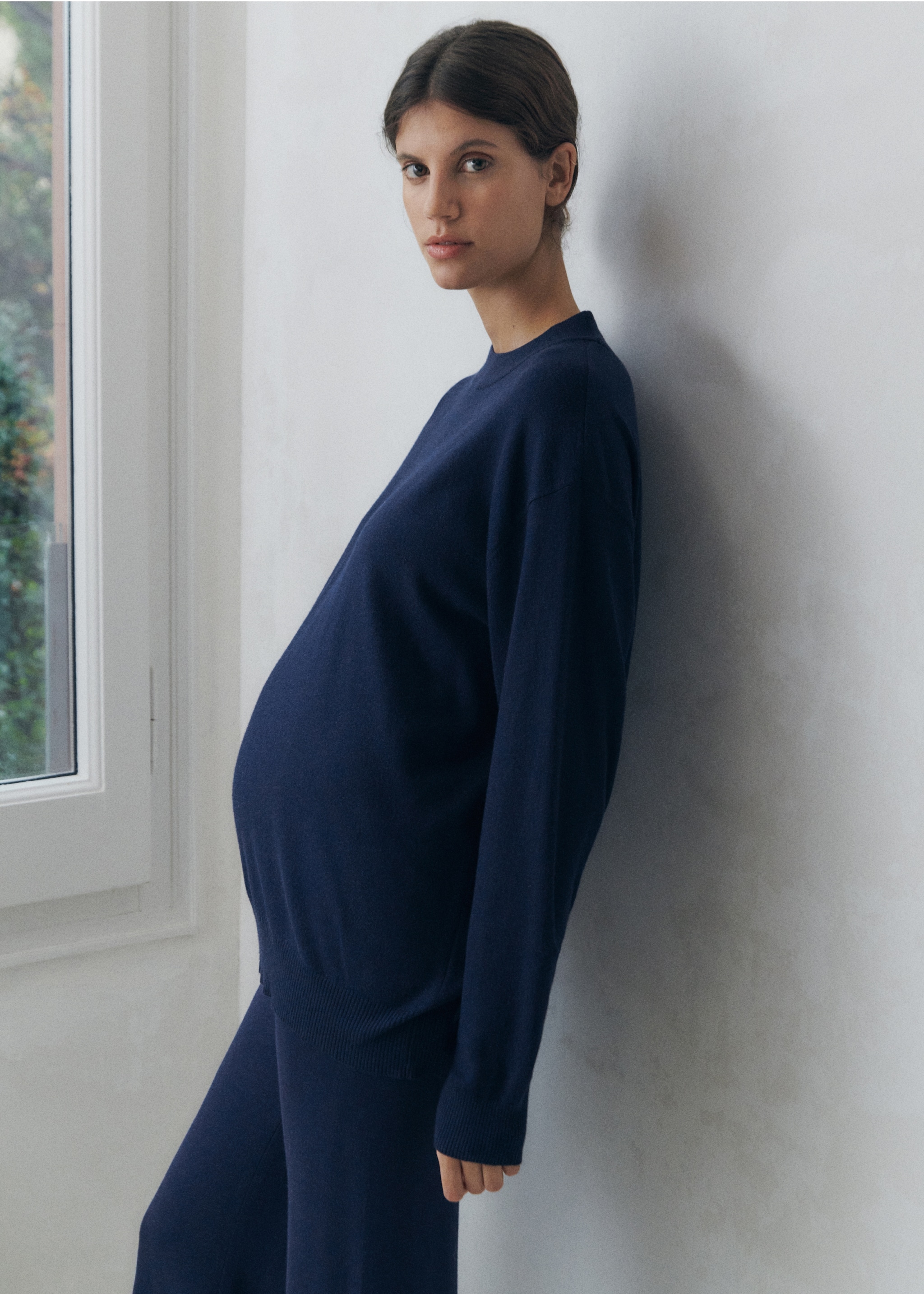 Pregnant look.