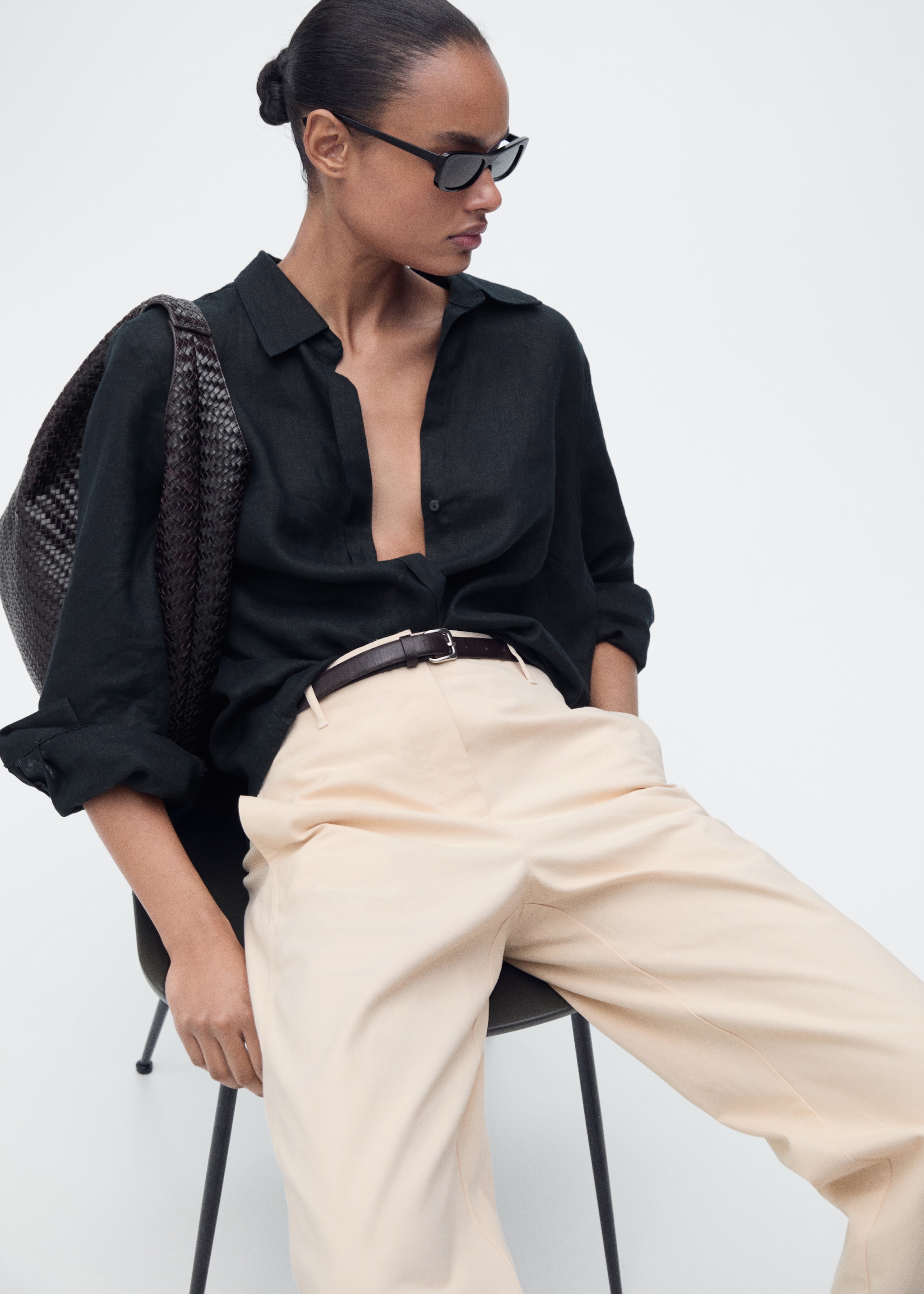 Outfit for summer travel with a long skirt and top.